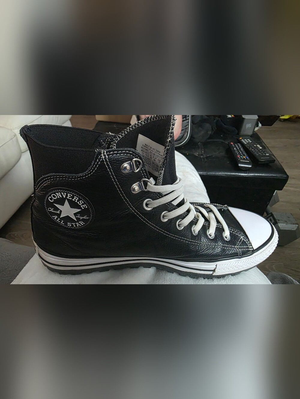 Converse Black and White Men's High-Top Boots